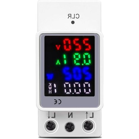 Misuratore di consumo energetico - Monitor di energia - Misura la potenza - Funzione 4 in 1 - CA 160-275 V - Nero (1/5)