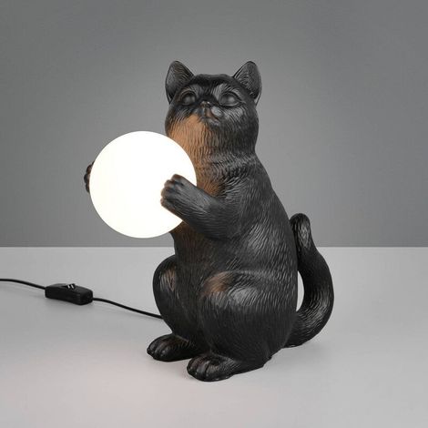 [GEBRAUCHT] B-Ware Reality Leuchten Tischleuchte GATIO schwarz LED Lampe Leuchte 30x30x16cm (1/2)