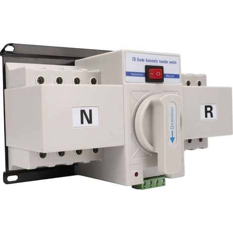 Interrupteur de Transfert Automatique Double Alimentation 4P 63A 400V, Affichage Stable, Commutateur de Secours pour Tableau Électrique, Usage Domestique et Industriel (1/5)