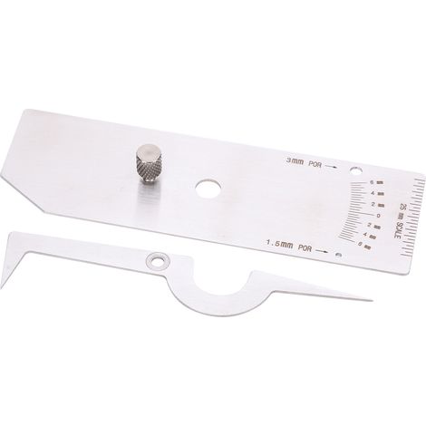 Kit de contrôle pour soudure d'angle, jauge d'inspection, test de pénétration, règle en acier inoxydable pour mesure de caniveau et contre-dépouille (1/5)