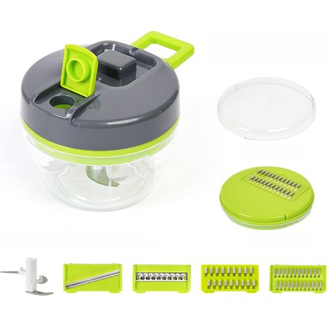 Mini Hachoir Manuel 520 ml, mixeur manuel sans électricité, pour ail, herbes, salades, cuisine et camping (1/5)