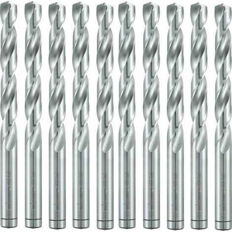 10 Forets HSS Cobalt 5% DIN 338 RN - Aciers Alliés 800 N/mm 130° D. 7.14 x Lt. 109 x Lu. 69 x Q. 7.14 mm x Z5xd - Diamwood