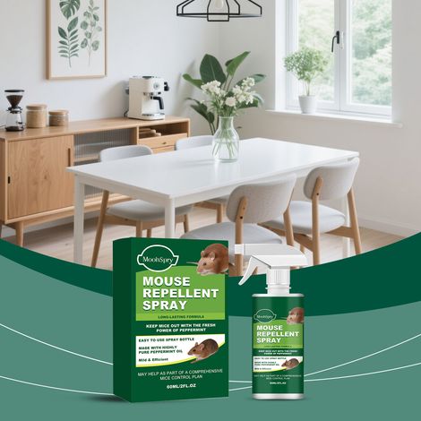 Rodent repellent spray for everyday household use, indoor and outdoor rodent control, fresh scent and protection -- 60ml -- BIEMMEDUE (1/5)