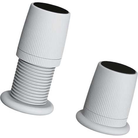 Deux niveleurs de pieds de meubles en plastique, patins de support réglables en hauteur, rehausseurs de meubles, compatibles avec les surfaces inégales, gris durable. (1/5)