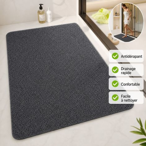 Tapis de Bain Antiderapant 40 x 60 cm PVC - Tapis Salle de Bain Douche Maison