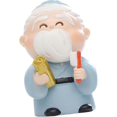 Mini statue de Confucius, figurine miniature, adorable ornement de bureau traditionnel chinois pour salon ou chambre.-Style B (1/5)