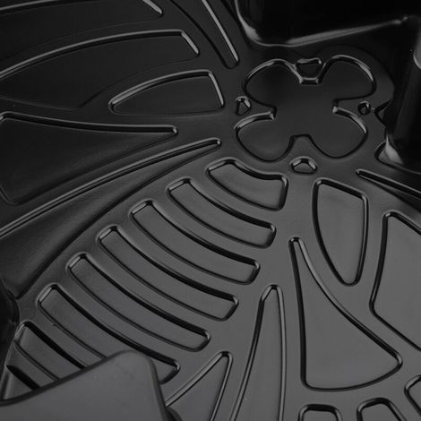 Moule pavés en béton ABS rechargeable DIY pour jardin chemin design butterfly géométrique taille 44x31x4.5cm noir