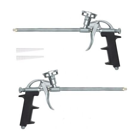 PU foam gun for sealing and thermal insulation, foam dispenser for filling and sealing window gaps. (1/5)