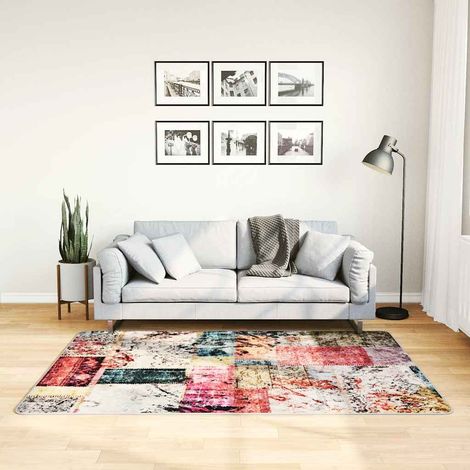 Teppich Waschbar Patchwork Mehrfarbig 120x180 cm