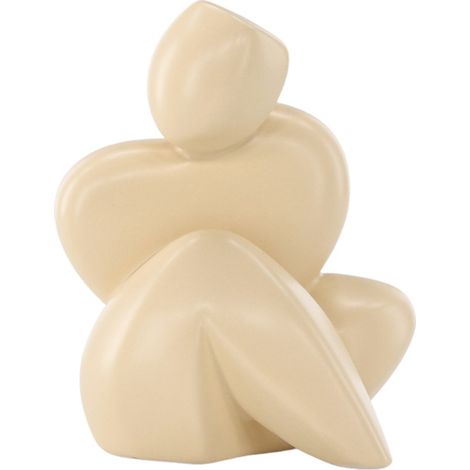 Statuette Sculpture en Céramique "Floda" 14cm Jaune (1/5)