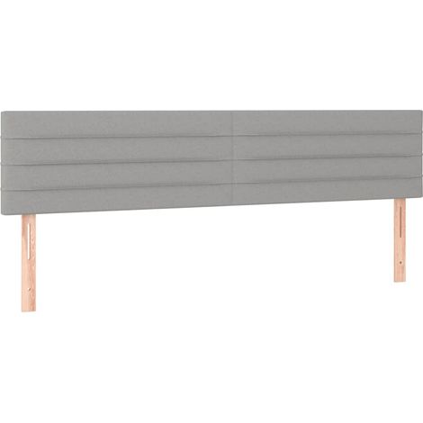 Maison Exclusive - Cabeceros tela gris claro 180x5x78/88 cm (1/5)