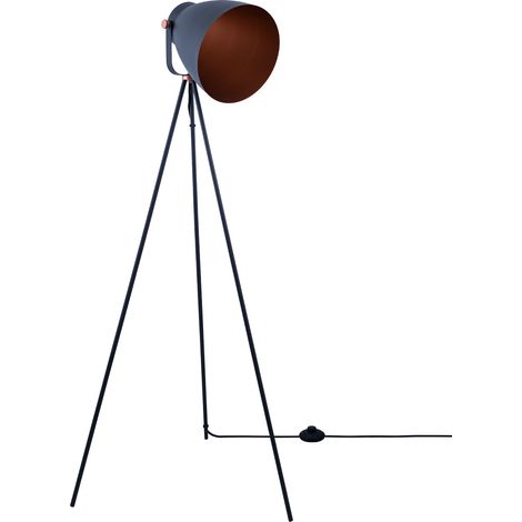 Paco Home Lampada Da Terra Moderna Soggiorno Sospensione Industriale Design Riflettore E27  Rame antracite, Lampada da terra