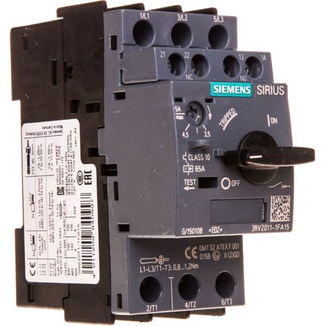 Disyuntor de motor 3P 3.5-5A 1Z 1R S00 3RV2011-1FA15