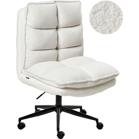 Bürostuhl ADDISON Bouclé Weiß (1/5)