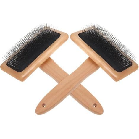 Lot de 2 Pinceaux à Aiguille à Feutrer Moyens en Bois Brosses Artisanales pour Feutrage de Laine Cardage Manuel Fibres Outils Polyvalents pour Projets Créatifs Textile et (1/5)