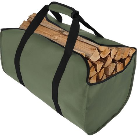 Sac à bois de chauffage haut de gamme, fibre de polyester, panier à bois portable, sac de cheminée pliable et imperméable (1/4)