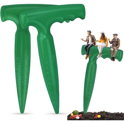 Set di 2 utensili per piantare mirtilli con strumento di misurazione, attrezzi da giardino con manici, pale di plastica (1/3)