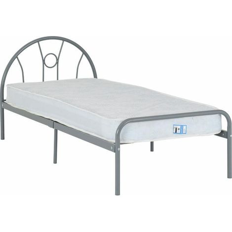 Nova 3 Feet Bed Frame - L197 x W95 x H89 cm - Silver (1/5)