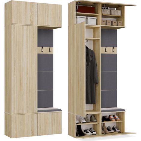 HAGA II 1Sz1W -1x Armario + 1x Barra De Armario - estantes - 100x35x238 cm - ROBLE SONOMA (1/5)