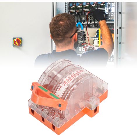 Interrupteur à couteau tripolaire en laiton transparent, à double inversion, inverseur, interrupteur bidirectionnel, interrupteur de charge, 220 V/380 V 32 A (1/5)