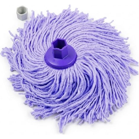 Frangia a mocio Mery microfibra 170 gr, estremità esagonale, viola