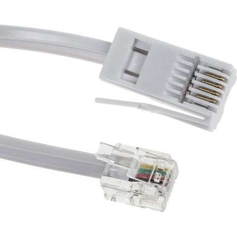 Rallonge téléphonique, Male RJ11 / Male BT431A, Blanc, 3m ( Prix pour 1 )