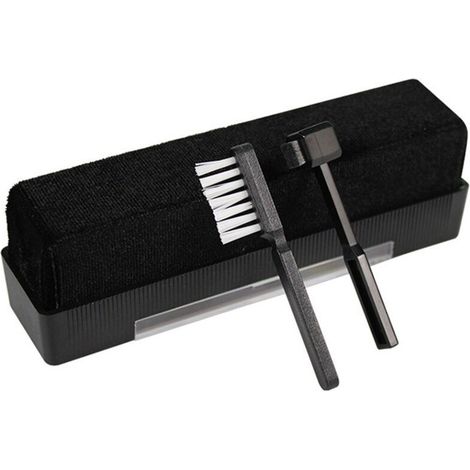 Kit de nettoyage de disques vinyles, brosse de nettoyage antistatique en velours pour disques vinyles, brosse de stylet pour platine vinyle et nettoyage de CD/VCD/DVD (1/5)
