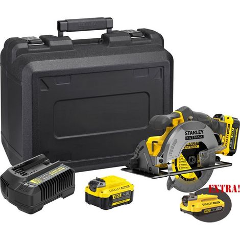 Sega circolare a batteria 18V con 3 batterie (2 x 4.0 Ah + 1 x 2.0 Ah) LI-Ion V20 SFMCS500M2K-QW FATMAXB. STANLEYB. (1/5)