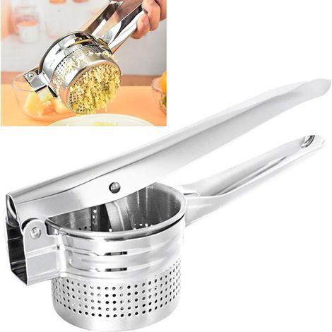 Presse Purée en Acier Inoxydable Pilon à Pommes de Terre - 1 Pièce, Robuste Ecrase Presse Puree Grand Pilon, Agrumes Manuel Coupe Frites Presse Purée, Ustensile Cuisine Pour Réduire Les (1/5)