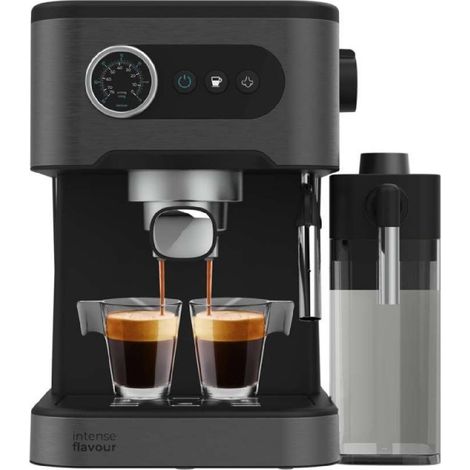 Cecotec Macchina da caffè espresso per caffè espresso e cappuccino Power Espresso 20 Pro Latte, 20 bar, lancia vapore, schermo con pulsanti
