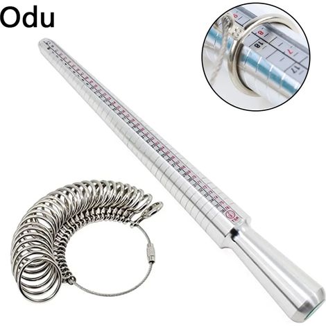Ring Sizer Messung Finger Ring Gauge Measurer/Dorn Silber Finger Sizer Lineal Finger Sizing Tools