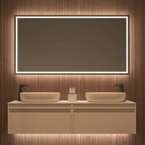LEDIMEX- Espejo Baño 120X80cm con Led y 36W Cromado