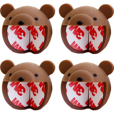 Lot de 4 protections d'angle et bords pour bureau de bébé non parfumés épais fixe sécurité enfant marron (1/2)