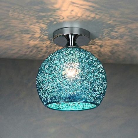 Suspension moderne en aluminium bleu, luminaire pour chambre, salon, couloir (ampoule non incluse) (1/2)