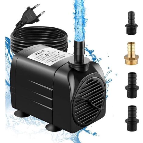 Water Pump 45W 3200L/H Ultra Quiet Aquarium Pump Submersible Pump with 1.8 m Cable, 4 Nozzles Water Pump for Fountains, Gardens, Baths, Ponds (1/5)