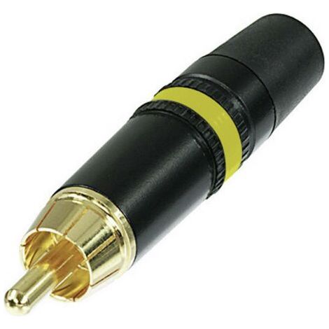 Cinch/RCA mâle, droit Rean AV NYS373-4 Nombre de pôles: 2 noir, jaune 1 pc(s) (1/5)