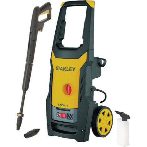 Stanley – Nettoyeur haute pression électrique 1400W – 110 bar – Débit 390 l/h – Tuyau 3m – Moteur en aluminium – 475134