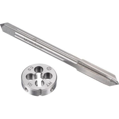 M7 x 0.5mm Métrique Ensemble à Fileter HSS Machine Filetage Vis Robinet avec Alliage Outil Acier Rond Filetage Matrice (1/5)