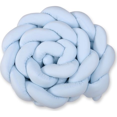 Tour de lit tressé XXL - bleu