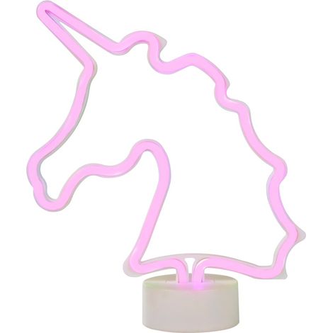 Litecraft Glow Unicorn Neon Table Lamp Children's Lighting - Pink (1/5)