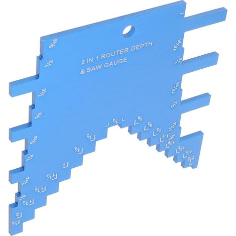 Jauge de Profondeur pour Scie à Table 2-en-1 en Alliage D'aluminium Outil de Mesure pour Menuiserie