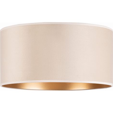 Paralume Tornado rotondo 40 velluto beige-oro (1/5)