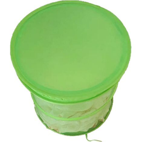 Panier à linge sale en tissu mesh respirant, pliable pour chambre et dortoir (1/5)