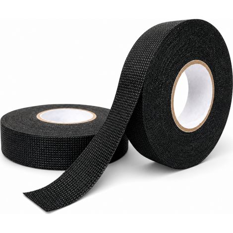 2 Nastri Tessili Cablaggi Auto 19 mm x 15 m Neri Antirumore 17627-2