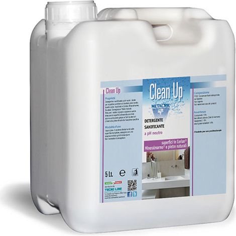 Clean Up-detergente e sanificante neutro per superfici delicate 5Lt Metacril 12205001