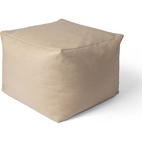 Paco Home Intérieur Extérieur Fauteuil Poire Salon Coussin Assise Pouf Coussin De Sol Beige 3, 50x50x40