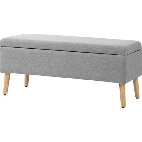 Banc coffre de rangement ZELLY gris (1/5)