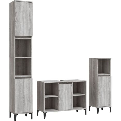 Maison Exclusive - Set de muebles de baño 3 pzas madera contracha