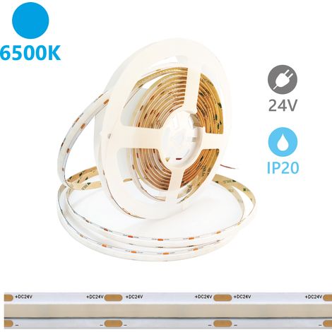 Ruban LED Alcapower SOB 5m 24V 15W/m 2100lm/m Lumière Froide 6500K IRC90 IP20 Éclairage Linéaire Professionnel Haute Performance Luminaire Intérieur (1/3)