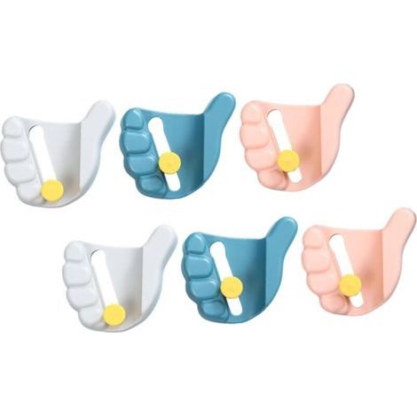 6 Pièces Pince à Vadrouille Murale Pas De Poinçonnage Étagère En Macramé Tenture Murale Pinces à Balai Antidérapantes Clip De Vadrouille Sans Trace Pince à Vadrouille Suspendue Pvc (1/4)